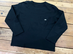 G45★THE NORTH FACE/ザ ノースフェイス パープルレーベル ナナミカ NT3961N 7oz L/S Pocket Tee 長袖TEE ブラック WSサイズ トップス★