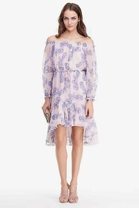 新品　送料無料　US10号／13号～DVF　ダイアンフォンファステンバーグ　ワンピース　蝶々柄 Camila Two Chiffon Dress