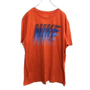 NIKE 半袖 プリントTシャツ Mサイズくらい ナイキ オレンジ 古着卸 アメリカ仕入 t2206-4565