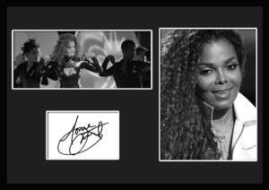 10種類!Janet Jackson/ジャネット・ジャクソン/サインプリント&証明書付きフレーム/BW/モノクロ/ディスプレイ (1-3W)