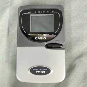 060809 271915-4 CASIO カシオ ポケットテレビ TV-101 グレー系 ジャンク品