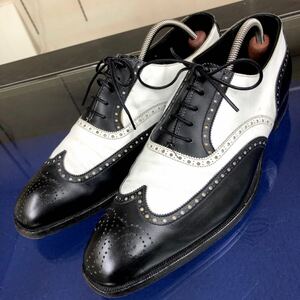 【クロケット&ジョーンズ】本物 CROCKETT&JONES 靴 26cm カジュアルシューズ シューズ 内羽根式 RILEY レザー メンズ イングランド製 8 D