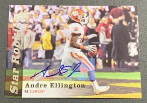 2013 Upper Deck Football Star Rookie Andre Ellington Auto 107 RC NFL ルーキー　サイン