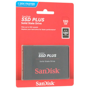 【ゆうパケット対応】SANDISK 2.5インチSATA SSD PLUS 120GB SDSSDA-120G-G27 [管理:1000029021]