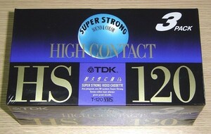 TDK HS120 VHSビデオカセットテープ 3本 未開封新品 日本製 SUPER STRONG