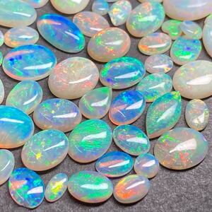 1円〜!!小粒!!遊色効果!!◆天然オパールおまとめ50ct◆j 約10g ルース 裸石 宝石 ジュエリー jewelry opal w4ま35