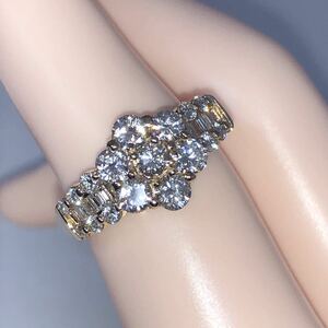 定価100万◆ 1.5ct 大粒ギラギラ　リング　指輪　k18 ダイヤモンドリング　大粒　天然ダイヤモンド　18金 宝石　11号　無垢