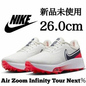 新品未使用 NIKE 26.0cm Air Zoom Infinity Tour Next％ ナイキ インフィニティ ツアー スパイクレス ゴルフ シューズ 箱有り 正規品