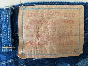 LEVIS　６６５０１-００７０　ダブルネーム　文字パッチ加工　W３２L３７　日本製　タグ付き　未使用品　デッドストック　リーバイス