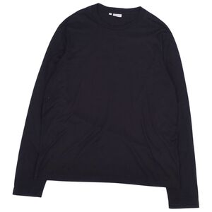 ブリオーニ Brioni Tシャツ カットソー ロングスリーブ 長袖 ロゴ刺繍 コットン トップス メンズ M ブラック cf10do-rm24r07367