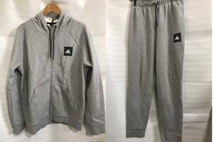 美品　adidas　アディダス　セットアップ　ジャージ　XL　グレー