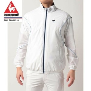 ☆新品未使用☆le coq sportif ゴルフ ウインドブレーカー☆白色☆LLサイズ ゆき丈90㎝ 身幅55㎝ 着丈72㎝☆QGMTJK00☆ストレッチ・防花粉