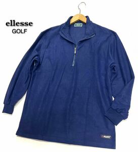 ellesse GOLF★エレッセ★ゴールドウイン moda（L）POLARTEC使用 ハーフジップ フリース セーター/ネイビー