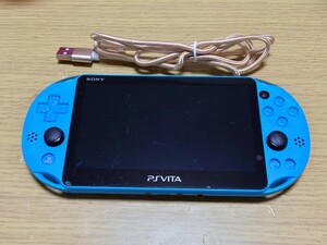 PS Vita PCH-2000 本体 USB充電器 ブルー