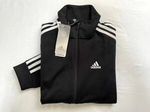 新品■アディダス adidas レディース ホワイト3ライン 長袖 ジャージ ジャケット S 黒 ブラック H29518