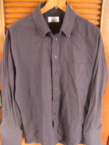 ◎　pattern made shirt カフスボタン　シャツ　黒　サイズ45ー84　日本製 