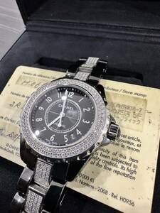 6ヶ月保証　CHANEL J12 38ミリ黒　H0685 メンズ腕時計　ダイヤベゼル　フルアフター　自動巻　正規店購入シャネル 