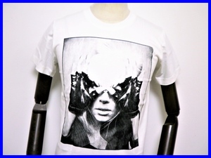 即決! 未使用品 Lady GaGa レディー・ガガ 半袖モノクロプリントTシャツ メンズS VANILLA製