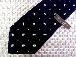 ★RB3125★【刺繍 星 スター 柄】ケイタマルヤマ【美品】ネクタイ