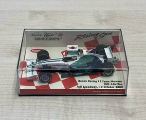 新品未展示 1/43 MINICHAMPS ミニチャンプス 京商別注 ホンダ レーシング F1 2008年 富士スピードウェイ RA108 J. バトン アースカラー #16