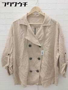 ◇ MOUSSY マウジー 七分袖 ジャケット サイズFREE ライトベージュ レディース