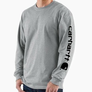 【L】Carhartt カーハート ロンT K231ロゴグラフィック グレー