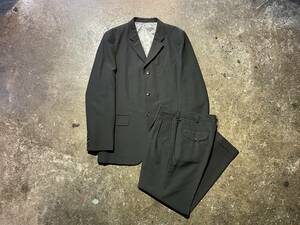 COMME des GARCONS HOMME PLUS コムデギャルソンオムプリュス 00ss 2000ss モヘヤ混 ウールギャバ セットアップ 3B 2タック スラックス M