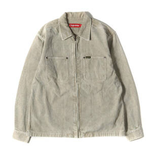 Supreme シュプリーム シャツ サイズ:S 24SS ウォッシュ加工 コーデュロイ フルジップ シャツ Washed Corduroy Zip Up Shirt タン