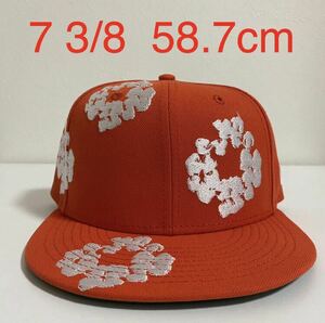 新品 Denim Tears New Era Cotton Wreath Cap Orange 7 3/8 58.7cm デニムティアーズ ニューエラ コラボ キャップ オレンジ 帽子 Hat