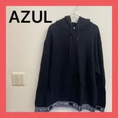 ♡AZUL アズール　メンズ　プルオーバーパーカー　sizeL ブラック