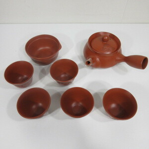 0626Z【保管品】萬古焼 煎茶器 昇龍造 茶道具 5客