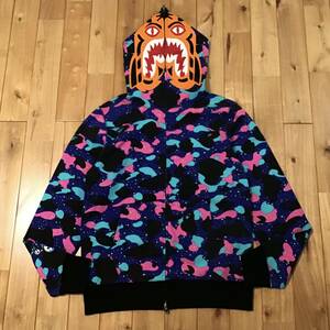 ★激レア★ KID CUDI × BAPE タイガー パーカー Lサイズ Tiger full zip hoodie a bathing ape エイプ ベイプ アベイシングエイプ 迷彩 z4