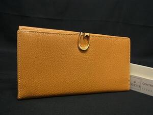 1円 ■極美品■ GUCCI グッチ 035 3281 レザー 二つ折り 長財布 ウォレット 小銭入れ 札入れ メンズ レディース ブラウン系 FL1660