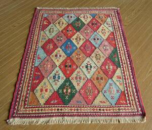 【97×80】イラン直輸入★アゼルバイジャン産キリム・KILIM■1956-333-12