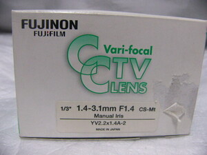 ★新品 FUJINON YV2.2x1.4A-2 CSマウント魚眼系広角ズームレンズ 1.4-3.1mm F1.4