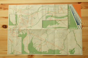 名鉄　名鉄電車 沿線御案内　路線図 名古屋鉄道 名古屋 南知多 岐阜 戦前 名勝 名所 温泉 駅 停車場 鉄道 電車 旅行 パンフ 神社 寺 古地図