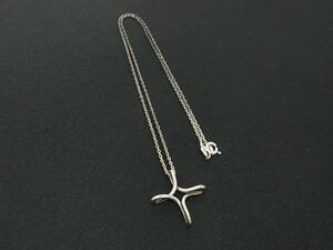 1円 TIFFANY＆Co ティファニー エルサペレッティ インフィニティクロス SV925 ネックレス ペンダント アクセサリー シルバー系 FF5588