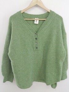 ◇ JEANASIS ジーナシス 長袖 ニット セーター サイズF グリーン レディース P