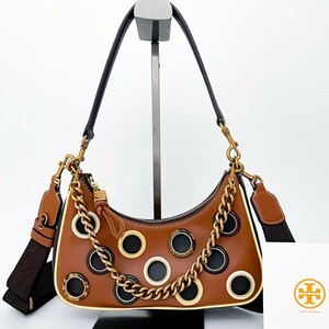 1円■使用数回■最高級 コレクションラインTory Burch トリーバーチ トート 3wayマーサーグロメット スモール ショルダーバッグ レディース