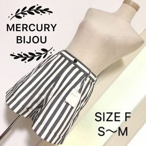 MERCURY BIJOU ショートパンツ ストライプ