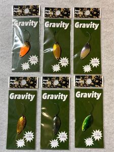 Deep Paradox Gravity 1.35g オリカラ 6枚セット エリア トラウト スプーン 新品 ディープパラドックス グラビティ 限定カラー