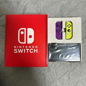 新品 未使用 Nintendo Switch 有機el Joy-Con (L) ネオンパープル (R) パステルイエロー Joy-Conストラップ ネオンレッド ネオンブルー 