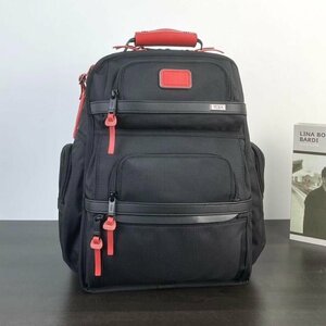 未使用 TUMI ALPHA3 バックパック リュック ブラック×レッド