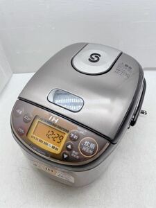 2020年★炊飯器 象印 3合炊き IH炊飯ジャー ZOJIRUSHI XTステンレスブラウン 中古品 0.54L NP-GJ05KS 象印炊飯器 ※凹みあり