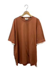 HERMES エルメス XL Tシャツ ディテール サドルステッチ ブラウン IT31SNQ2APN9