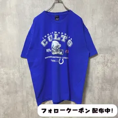 古着 used　NFL　INDIANAPOLIS COLTS　アメフト　半袖オフィシャルプリントTシャツ　青　ブルー　スポーツ