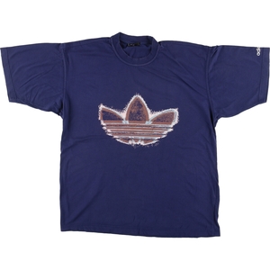 古着 アディダス adidas トレフォイルロゴ ロゴTシャツ メンズL /eaa448938 【SS2409_30%】