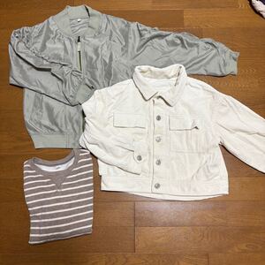 衣類 キッズ 服 キッズ服 トレーナー トップス 無印良品 130 ブルゾン ジャケット GU 西松屋 女の子 男の子