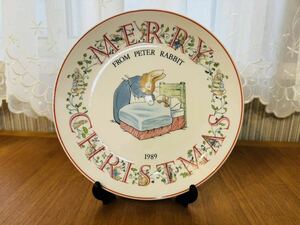 【未使用】WEDGWOOD ウェッジウッド PETER RABBIT ピーターラビット クリスマスプレート 1989