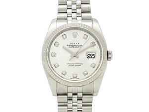 ロレックス ROLEX デイトジャスト 116234G K18WG/SS シルバー文字盤 D番台 自動巻 メンズ 腕時計 仕上・OH済